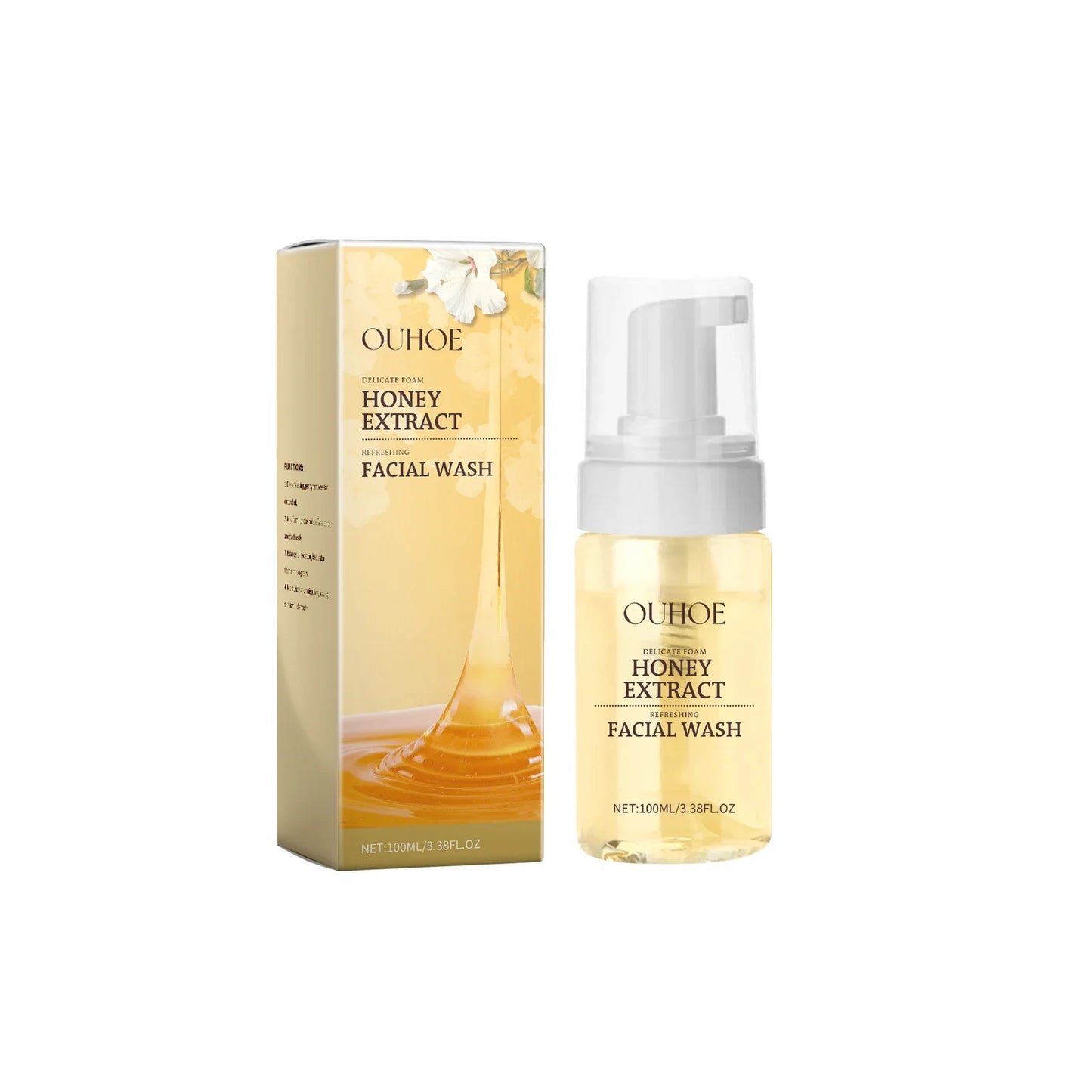 Gentle Honey Foam Face Wash – Oil Control Facial Cleanser Foaming Facial Cleanser Oasis Select 100ml boxed