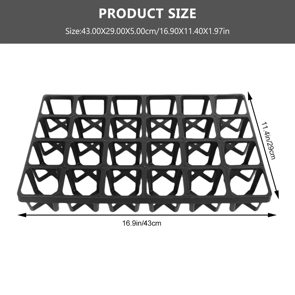 2Pcs Gardening Plant Germination Tray Racks Plastic Nursery Storage Racks 24 Grids for Seedling Starter and Potting Peaceful Pleasures Health and Wellness