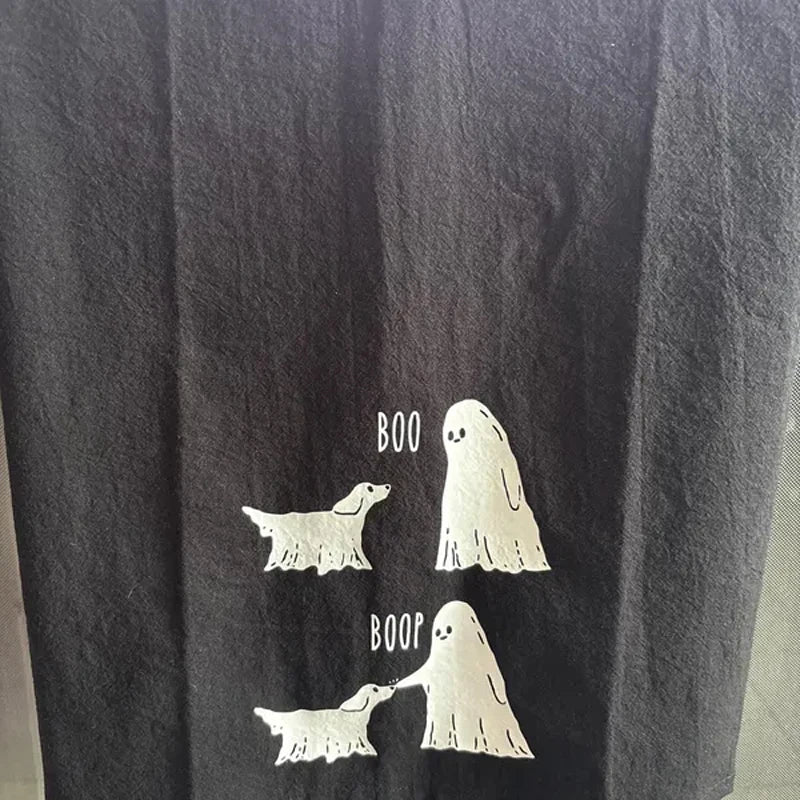 Boop Ghost Halloween Tea Towel | Spooky Kitchen & Bath Decor