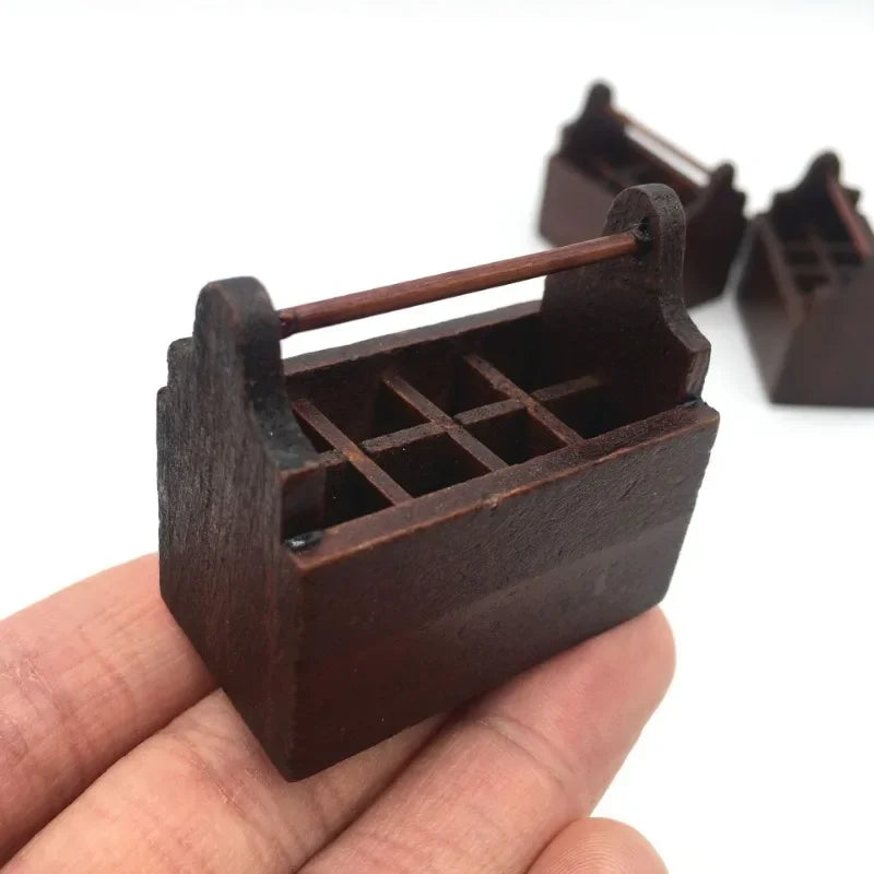 1Set 1:12 Dollhouse Miniature Toolbox Handmade Tools Sets Model Furniture Accessories for Doll House Decor Toys Decorative Props Peaceful Pleasures Health and Wellness