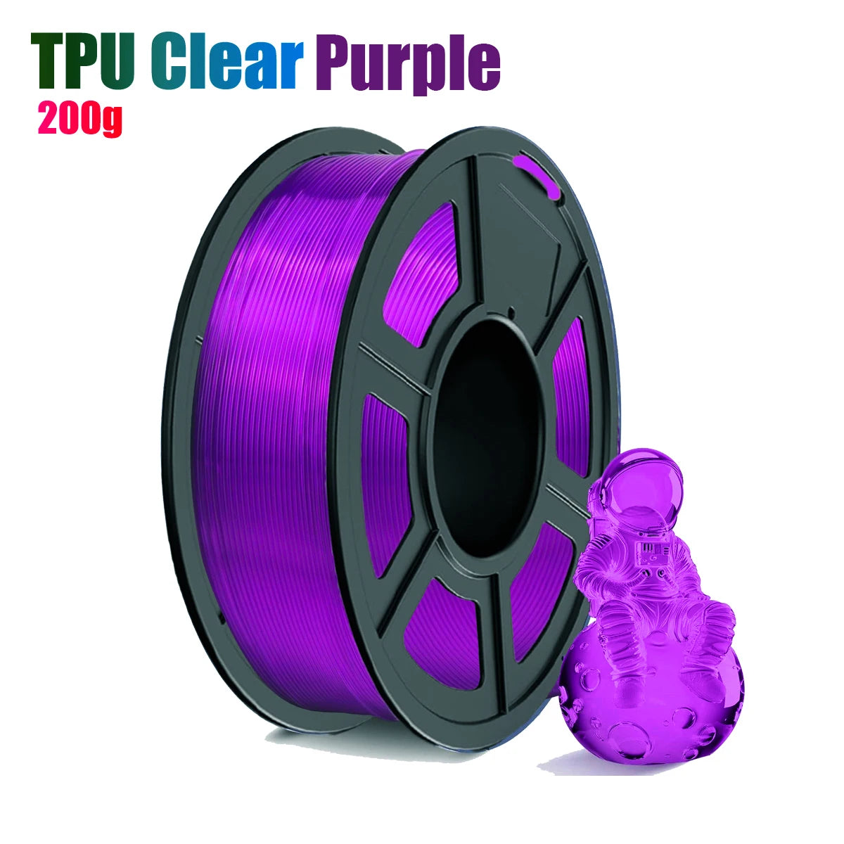 DINGSUN 3D 1.75mm TPU Filament 95A Transparent | ±0.03mm