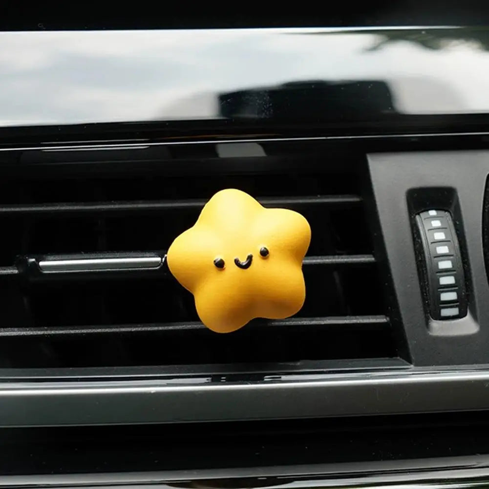 Lucky Star Car Air Vent Clip Cute Cloud Aromatherapy Diffuser StoneCar Interior Decor Ornament For Women Gifts Peaceful Pleasures Health and Wellness S Yellow Star