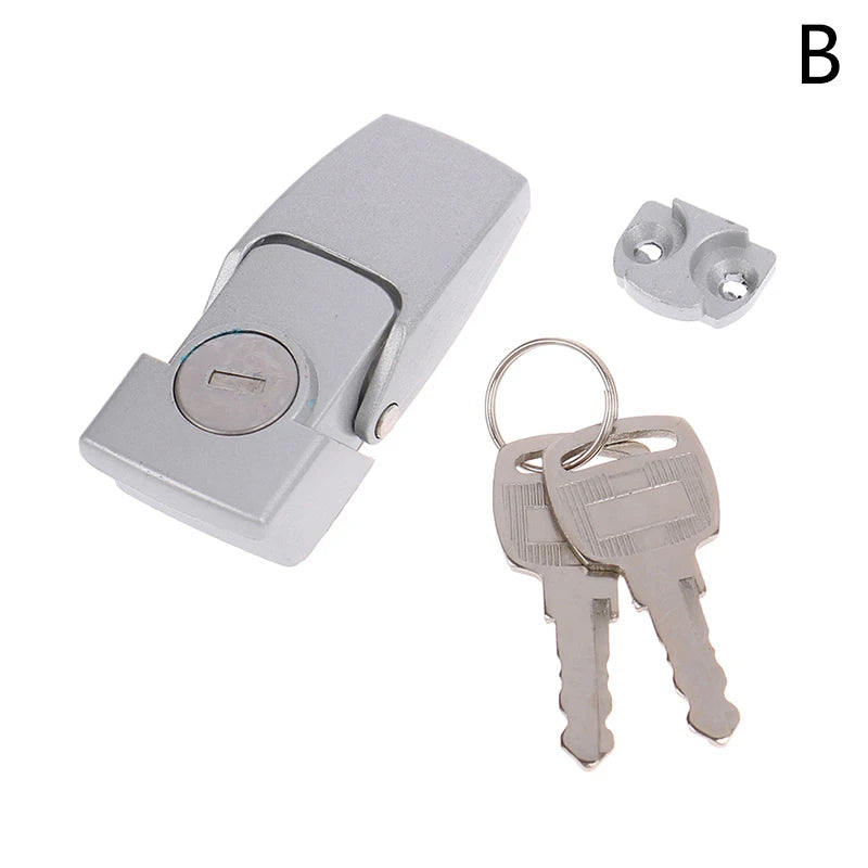 High Quality Cabinet Black Coated Metal Hasp Latch DK604 Security Toggle Lock With Two Keys Peaceful Pleasures Health and Wellness B