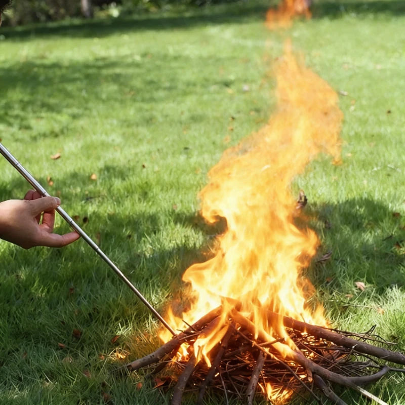 New Blowpipe Stainless Steel Fire Stick Outdoor Camping Fire Starter Tools Retractable Portable Camping Cooking Blow Fire Tube Peaceful Pleasures Health and Wellness