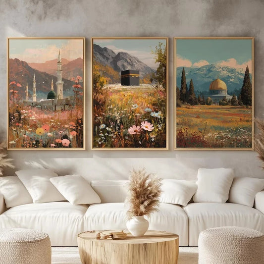 Modern Retro Canvas Wall Art Print Poster | Home Decor Canvas Wall Art Peaceful Pleasures Health and Wellness G4468 21x30cm Unframed