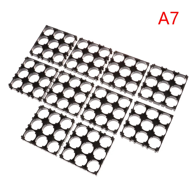 10Pcs 18650 Battery Holder Anti Vibration Holder Bracket Li-ion Cell Holder Cylindrical Plastic Case Battery Holder Peaceful Pleasures Health and Wellness 3X3
