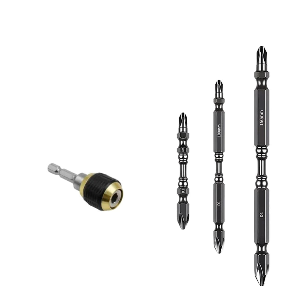 Drill Chuck Screwdriver Hex Shank Quick Change Adapter Double Head