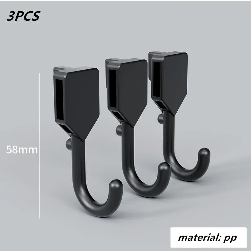 Home Pegboard Wall Hole Board Panels Decor Organizer Holder Mounting Display DIY Tool Storage Rack Bathroom Kitchen Hang Board Peaceful Pleasures Health and Wellness 3pcs black J hook