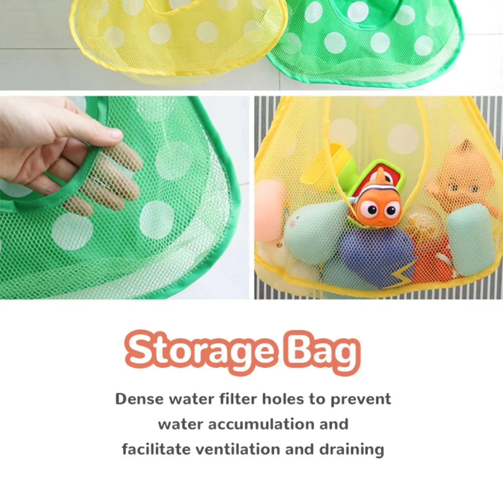 Baby Bath Toy Storage Bag | Mesh Organizer with Suction Cups