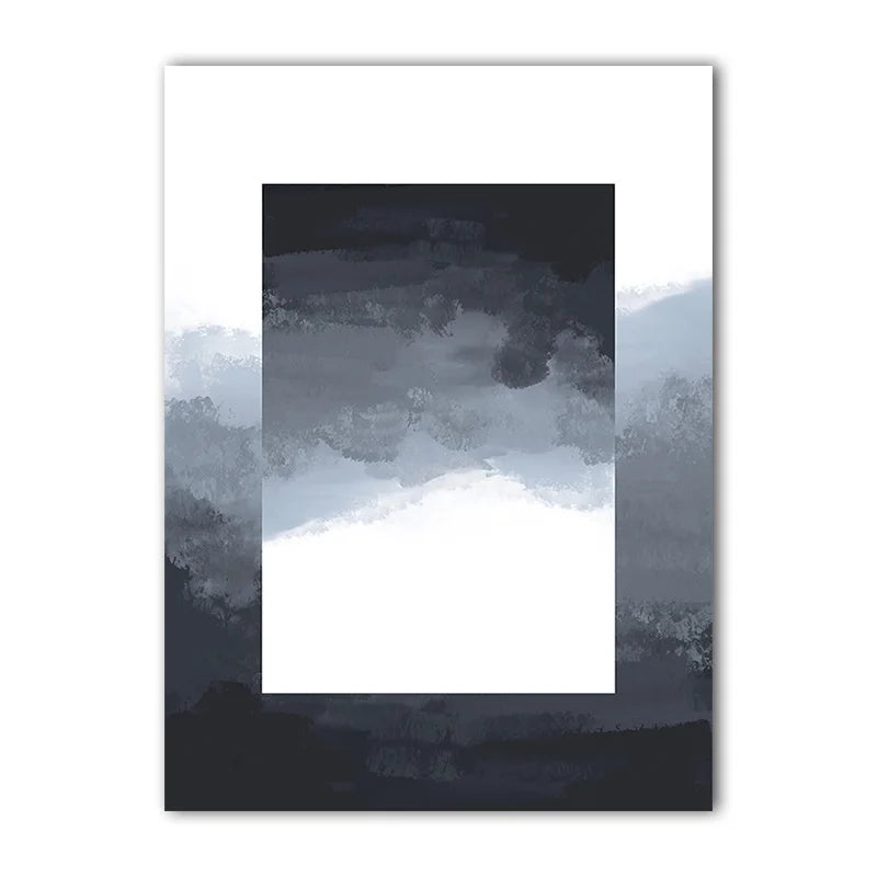 Abstract Black White Grey Canvas Wall Art | Modern Ink Poster Canvas Wall Art Peaceful Pleasures Health and Wellness 03 15x20cm No Frame China Mainland