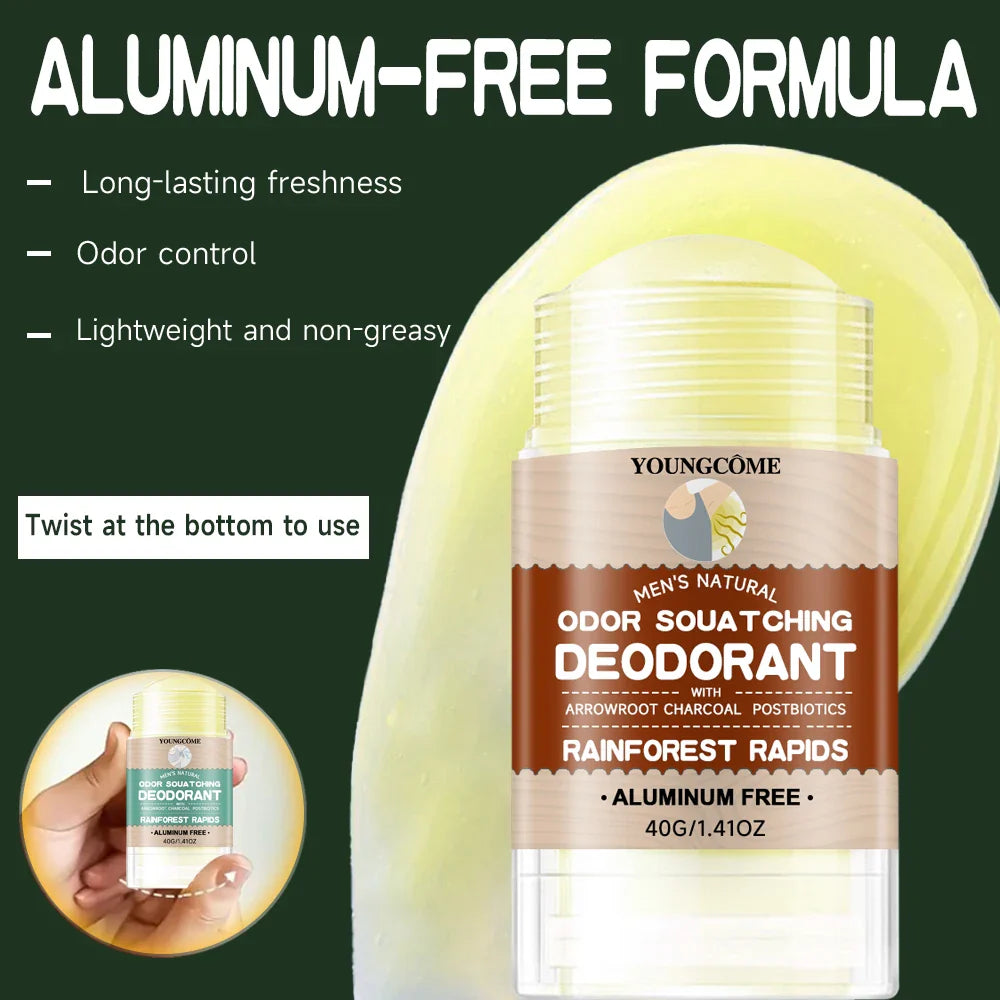 YOUNGCOME Men's Antiperspirant Deodorant Stick – 72Hr Protection