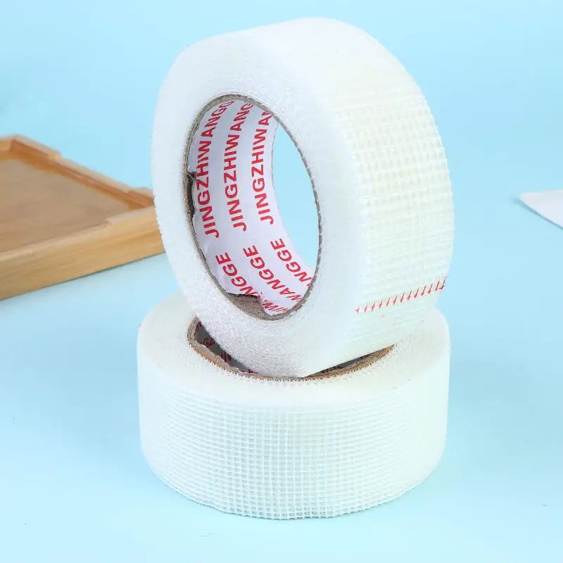 New 2 Roll 30M Glass Fiber Self-adhesive Mesh Tape Wall Crack Repair Thermal Insulation Decorative Mesh Seam Tape Peaceful Pleasures Health and Wellness