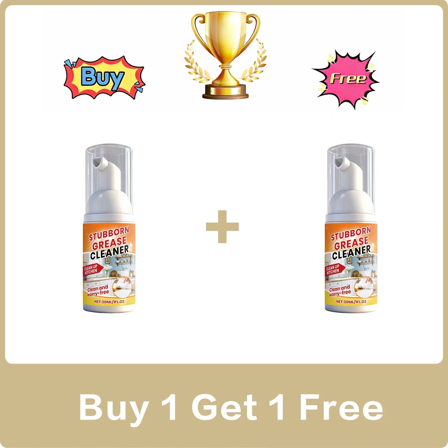 Kitchen Degreaser Foam Spray – Stove & Range Hood Cleaner