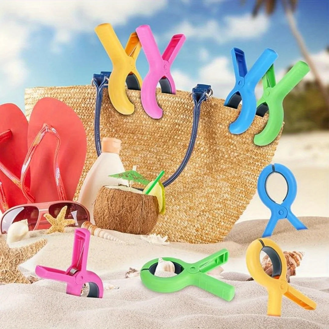Heavy-Duty Beach Towel Clips for Pool & Cruise Chairs (4/8 Pcs) Beach Chair Clips Peaceful Pleasures Health and Wellness