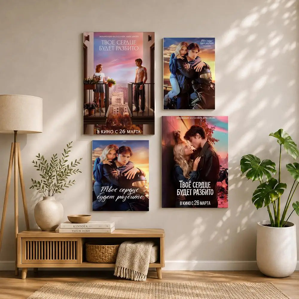 Your Heart Will Be Broken Movie Poster | HD Self-Adhesive Wall Art Movie Wall Poster Peaceful Pleasures Health and Wellness