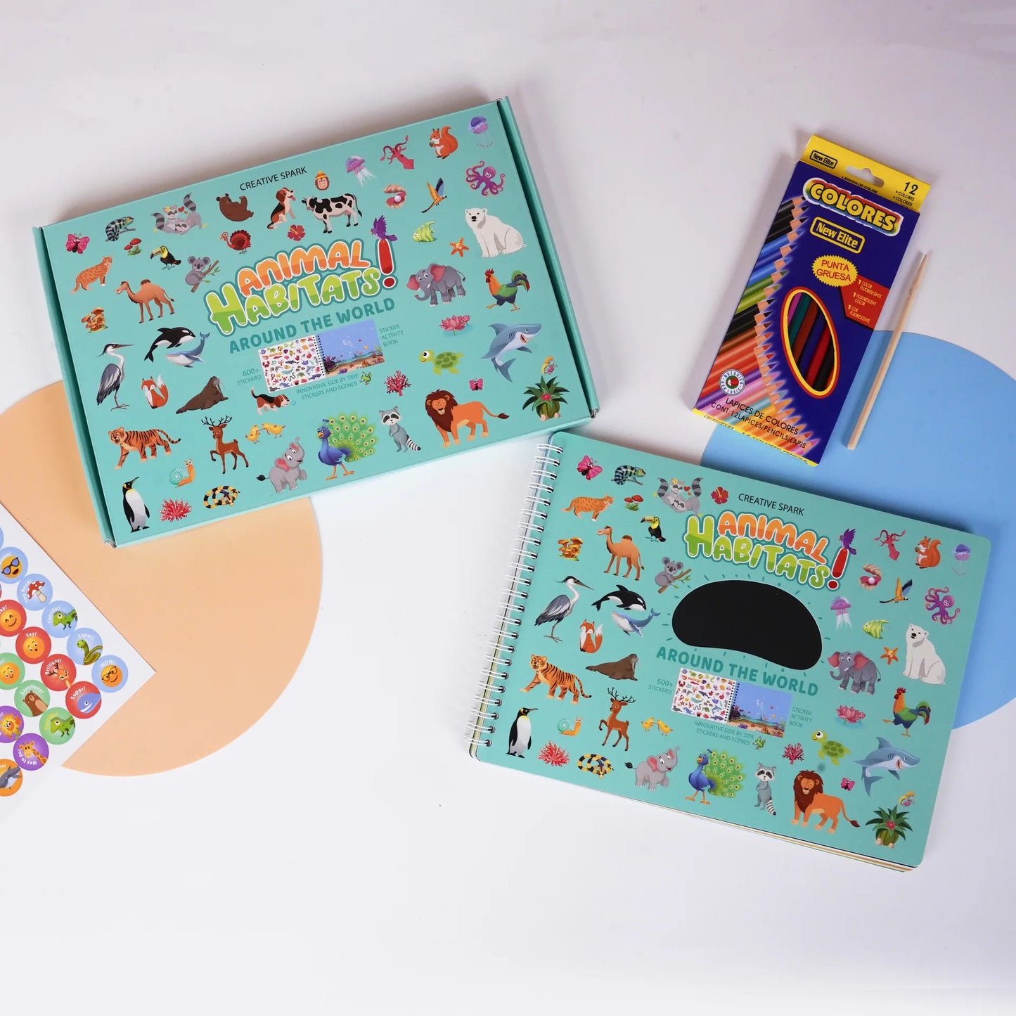 Reusable Sticker Book Kids DIY Coloring City Map Stickers Fun Early