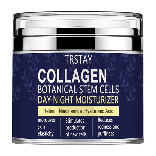 Collagen Face Moisturizer with Airless Pump - Collagen Botanical Stem Cells Cream for Skin with Retinol, Niacinamide Peaceful Pleasures Health and Wellness 15G