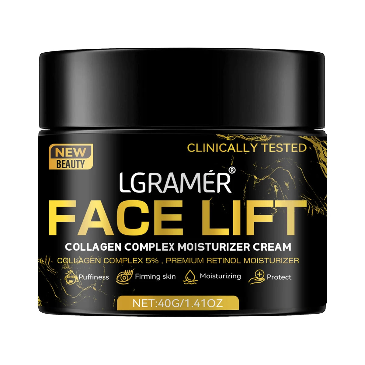 LGRAMER Hyaluronic Acid Collagen Face Cream | Firm & Hydrate