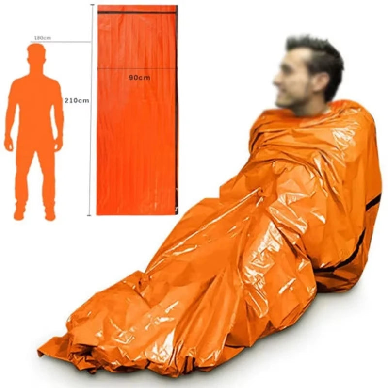 Portable Insulated sleeping bag Waterproof Emergency Survival Outdoor Edc Camping Gear Thermal Sack First Aid Rescue Kit Mylar Peaceful Pleasures Health and Wellness