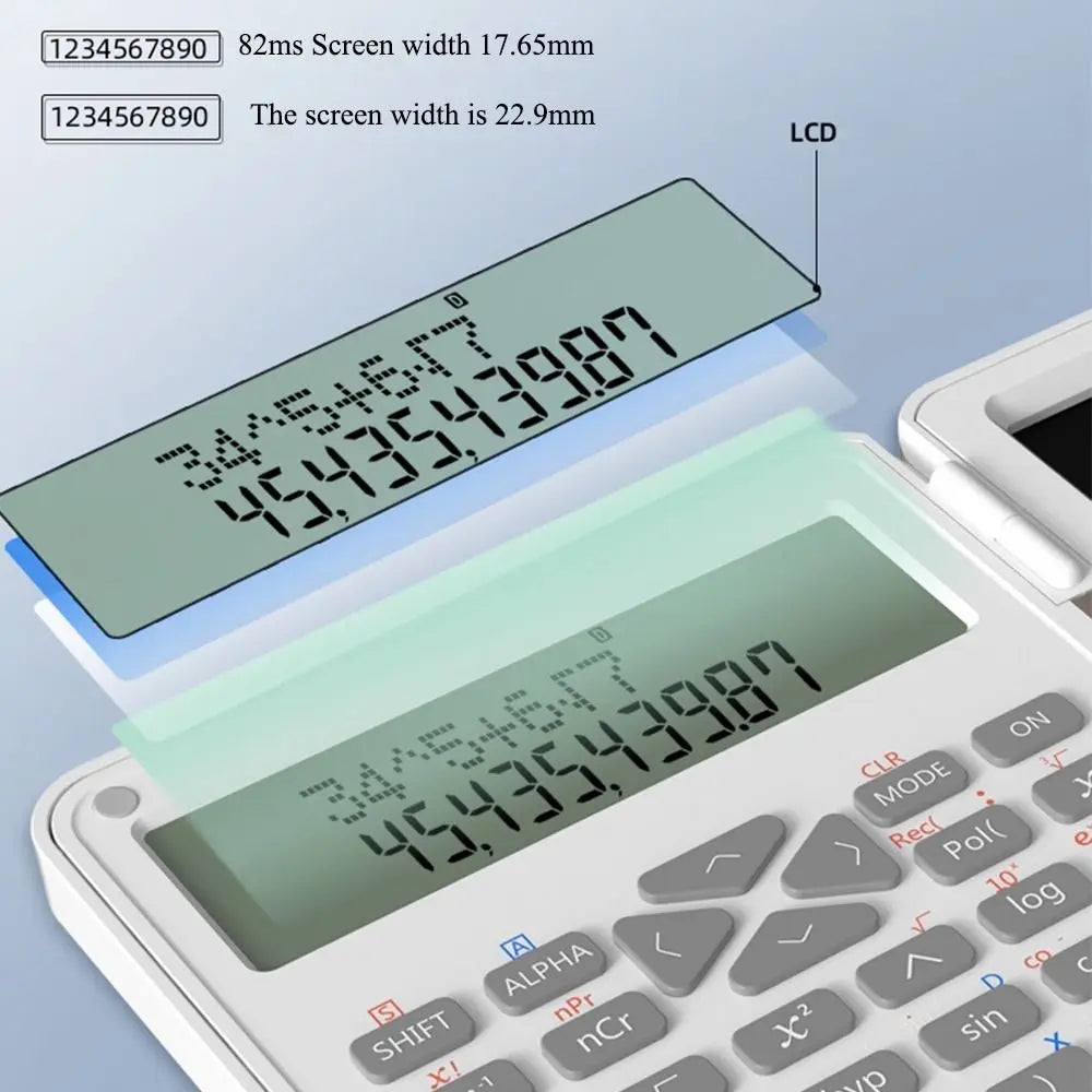 3 in 1 Scientific Calculator Foldable 6-inch Office LCD Drawing Pad Large Screen Display Multifunctional Digital Writing Tablet Peaceful Pleasures Health and Wellness