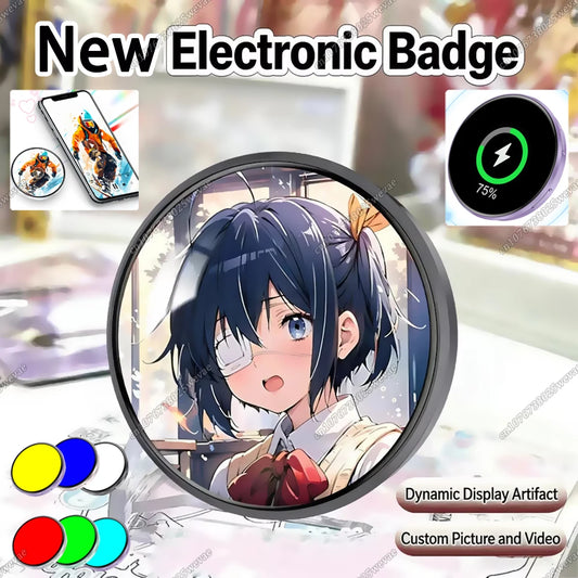 M3 Anime Smart Electronic Badge – 1.95" Touch Screen Bluetooth Smart Wearable Badge Peaceful Pleasures Health and Wellness