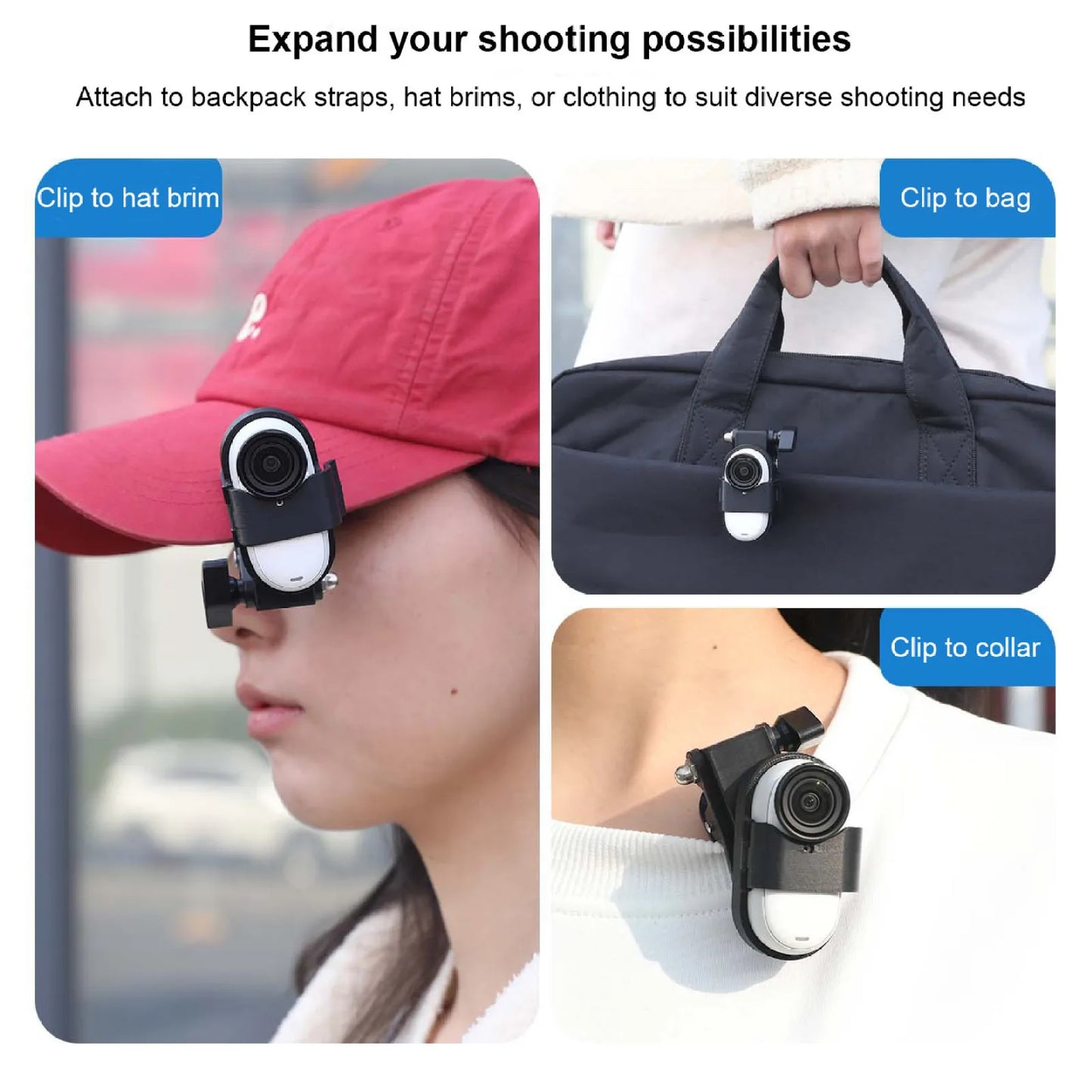 For Insta360 Go 3/3S Thumb Camera Image Multifunctional Vision Backpack Straps Clip Wristband Expansion Protection Accessories Peaceful Pleasures Health and Wellness