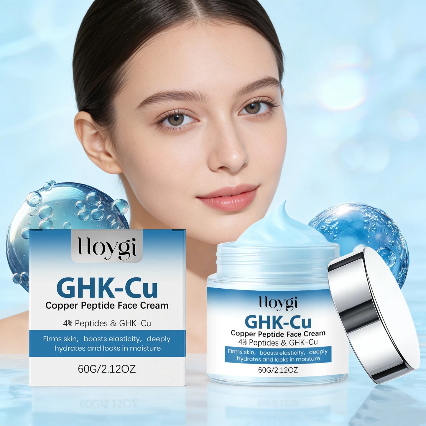 4 % Ghk-Cu Copper Peptide Cream Copper Peptide Face Cream Boost Elasticity Strengthen Skin Barrier Nourishing Firming Skin Care Peaceful Pleasures Health and Wellness