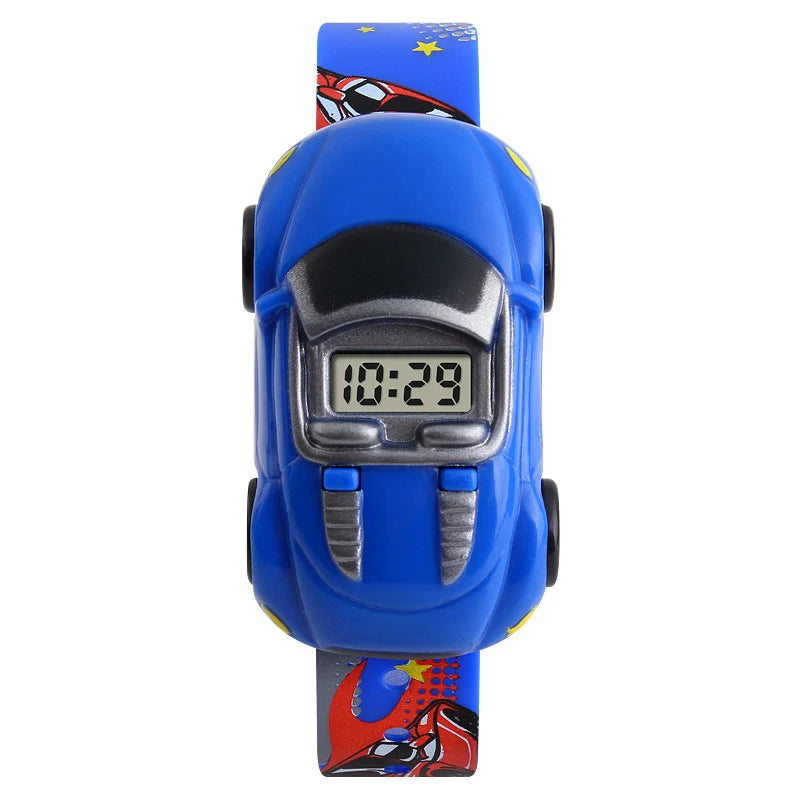 2025 New Style LED Digital Children Sport Watch Cartoon Car Wristwatch Kids Casual Electronic Watches for Gift Peaceful Pleasures Health and Wellness