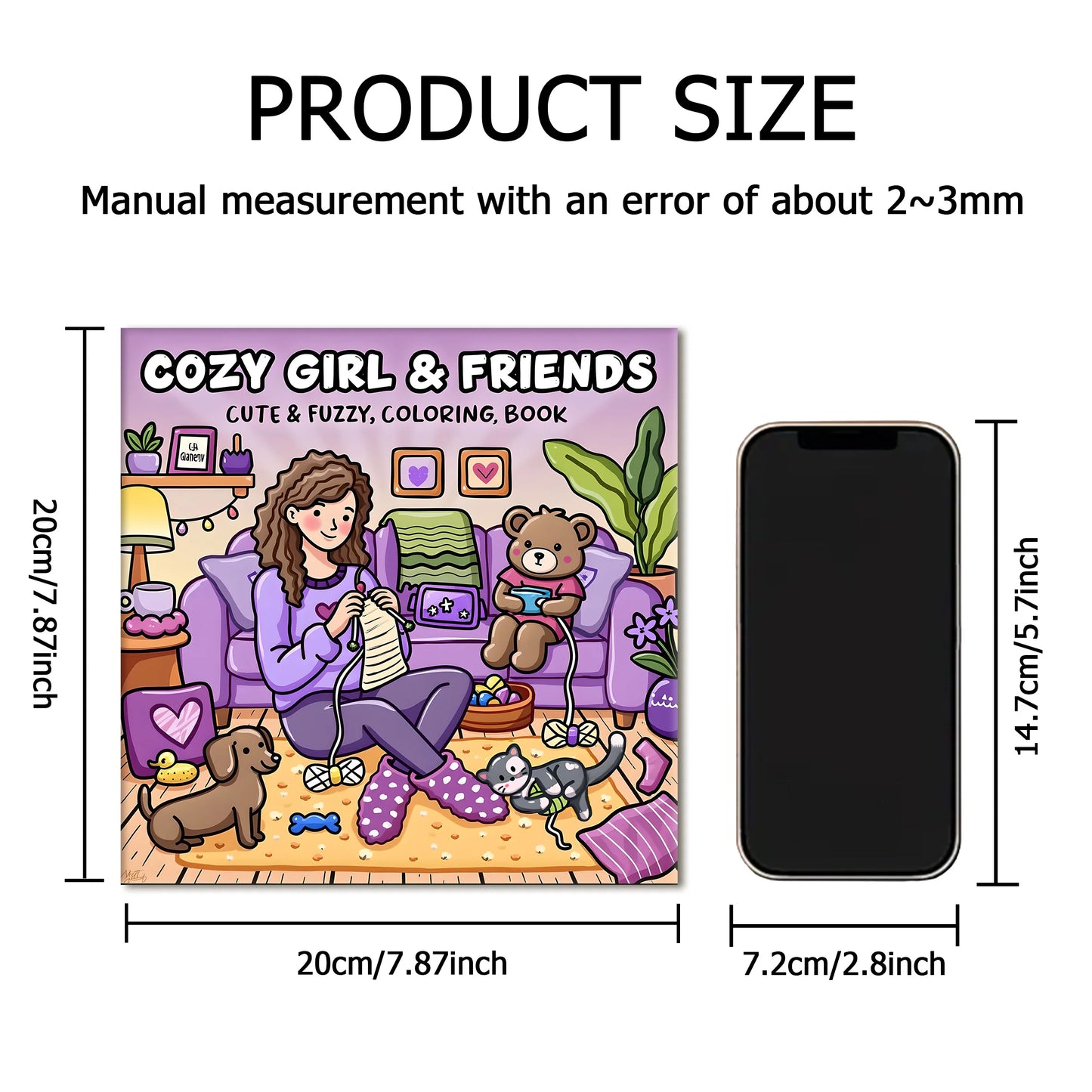 COZY GIRL FRIENDS Bold-easy Patterns Coloring Book Adults Cute