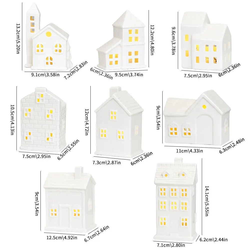 LED Ceramic Christmas Village House | Handmade Holiday Ornament