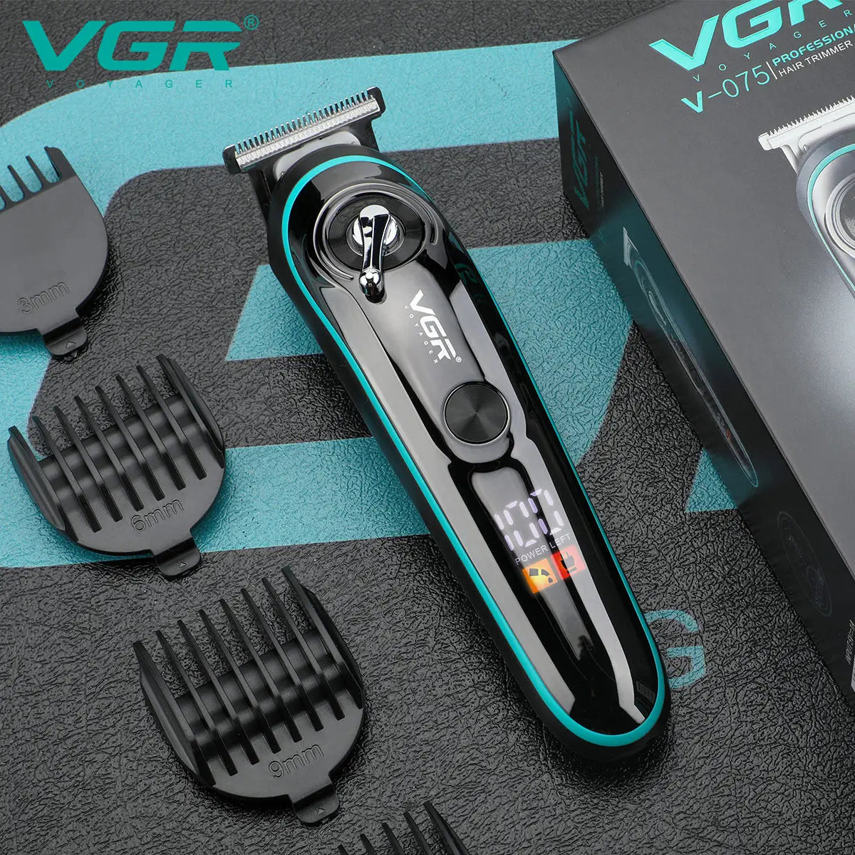 VGR Professional Hair Clipper Men's Waterproof Hair Trimmer Grooming Tools Rechargeable Cordless Hair Clipper for Barber V-075 Peaceful Pleasures Health and Wellness