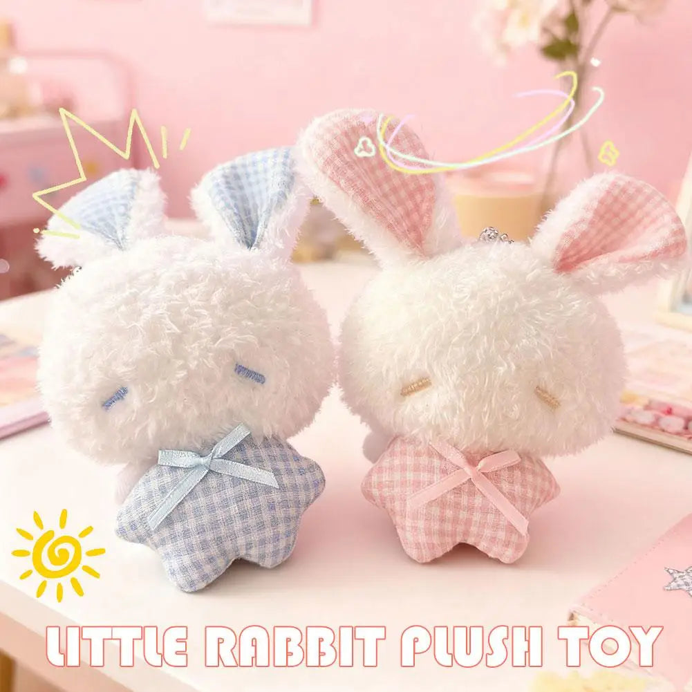 Kawaii Angel Bunny Plush Keychain – Cute Soft Rabbit Toy Gift
