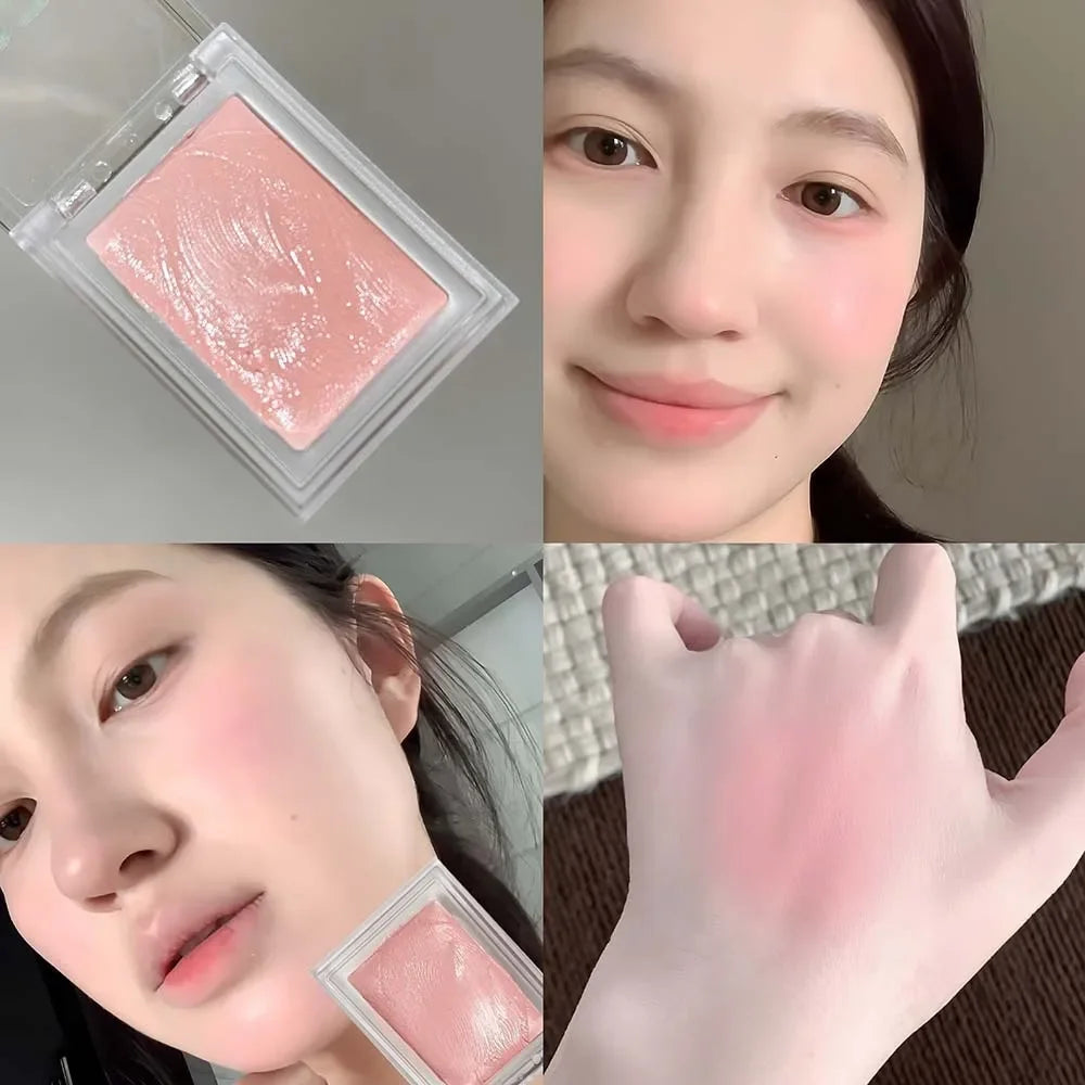 Monochrome Cream Blush Palette – Matte Peach & Pink Contour