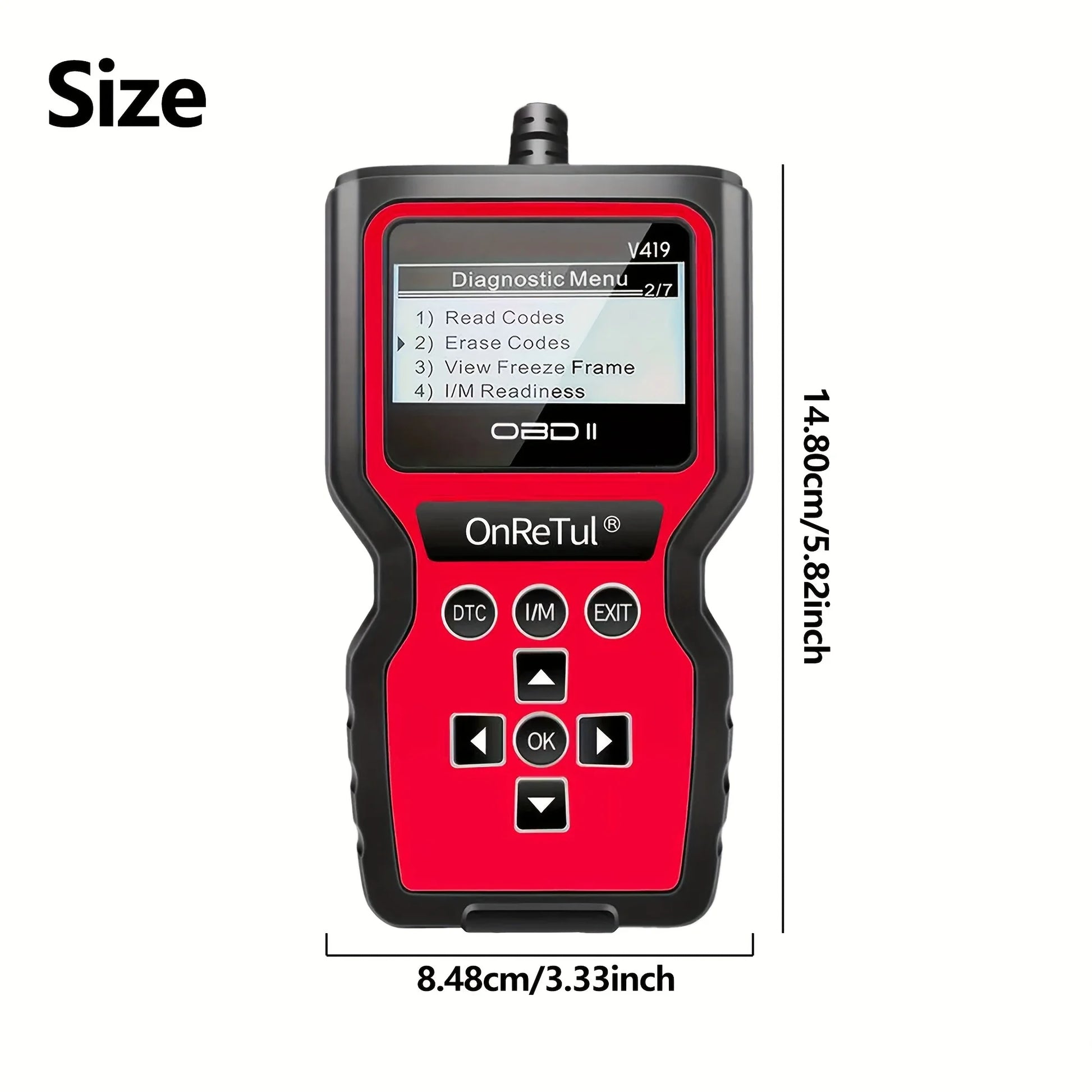 Professional Obd2 Diagnostic Scan Tool - Fault Code Reader for All Vehicles, Capable of Checking Engine Fault Lights, Reading/Clearing Fault Codes, and Performing Voltage Testing | No Batteries Required, User-Friendly Inter Peaceful Pleasures Health and Wellness