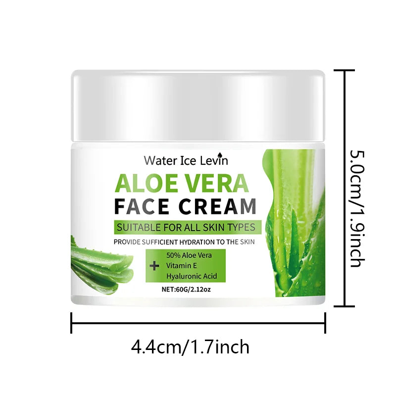 Aloe Vera Face Cream with Hyaluronic Acid & Collagen | 60g Face Moisturizer Cream Peaceful Pleasures Health and Wellness