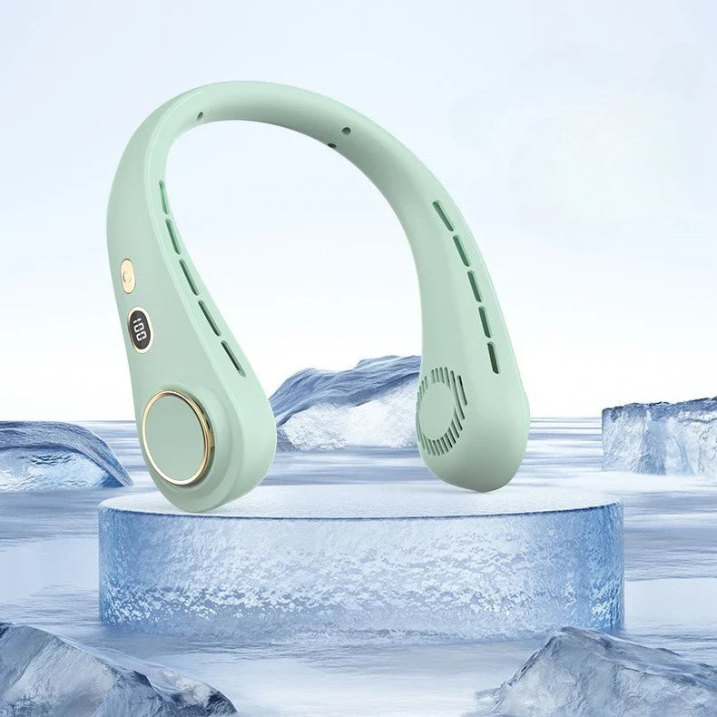 Portable Bladeless Neck Fan – Rechargeable Wearable Cooler