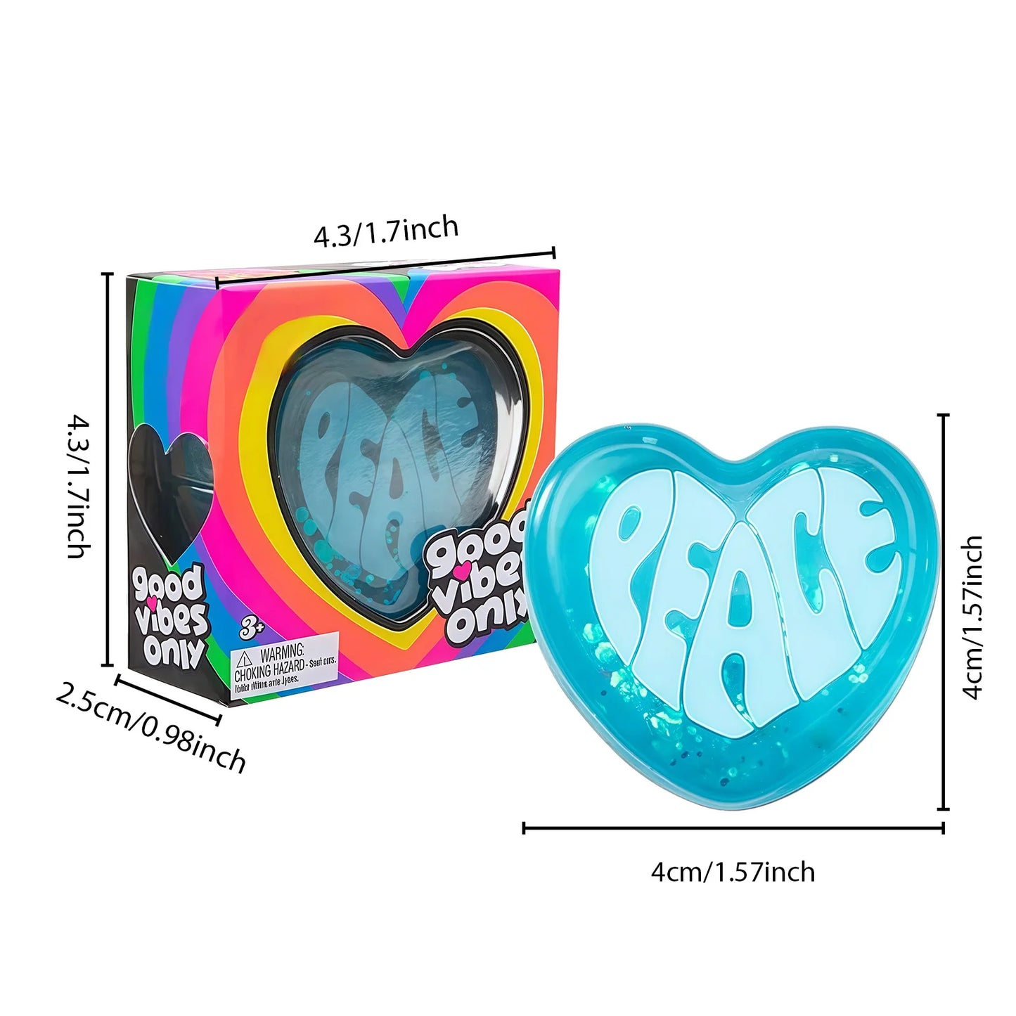 Squishy Heart Fidget Toy – Soft Slow Rising Squeeze Sensory Ball