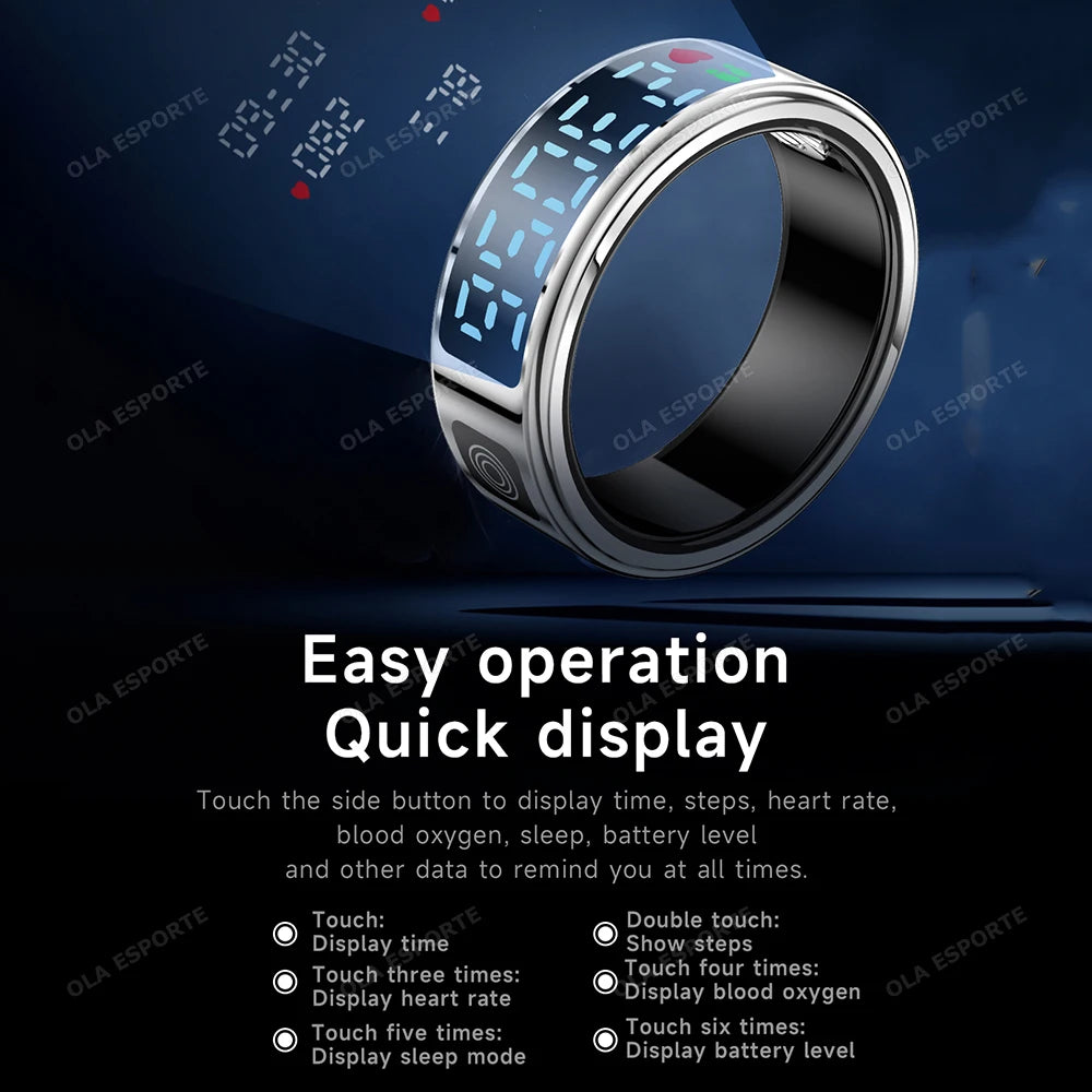 SR08 Smart Ring | Heart Rate, SpO2, Sleep & Activity Tracker