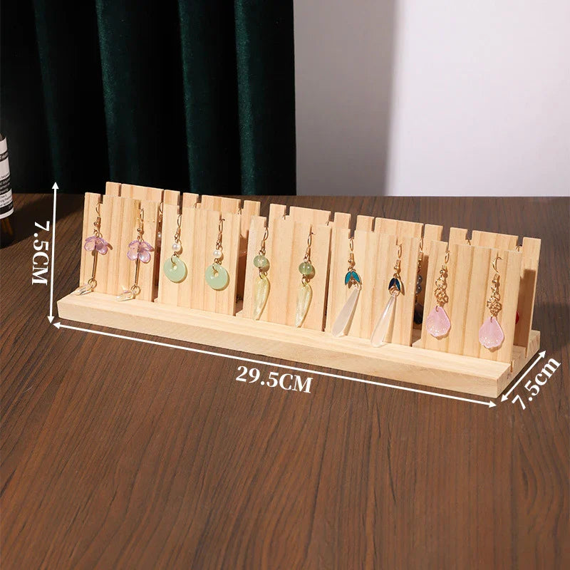 Wooden Earring Display Stand | Single, Double & Triple Row