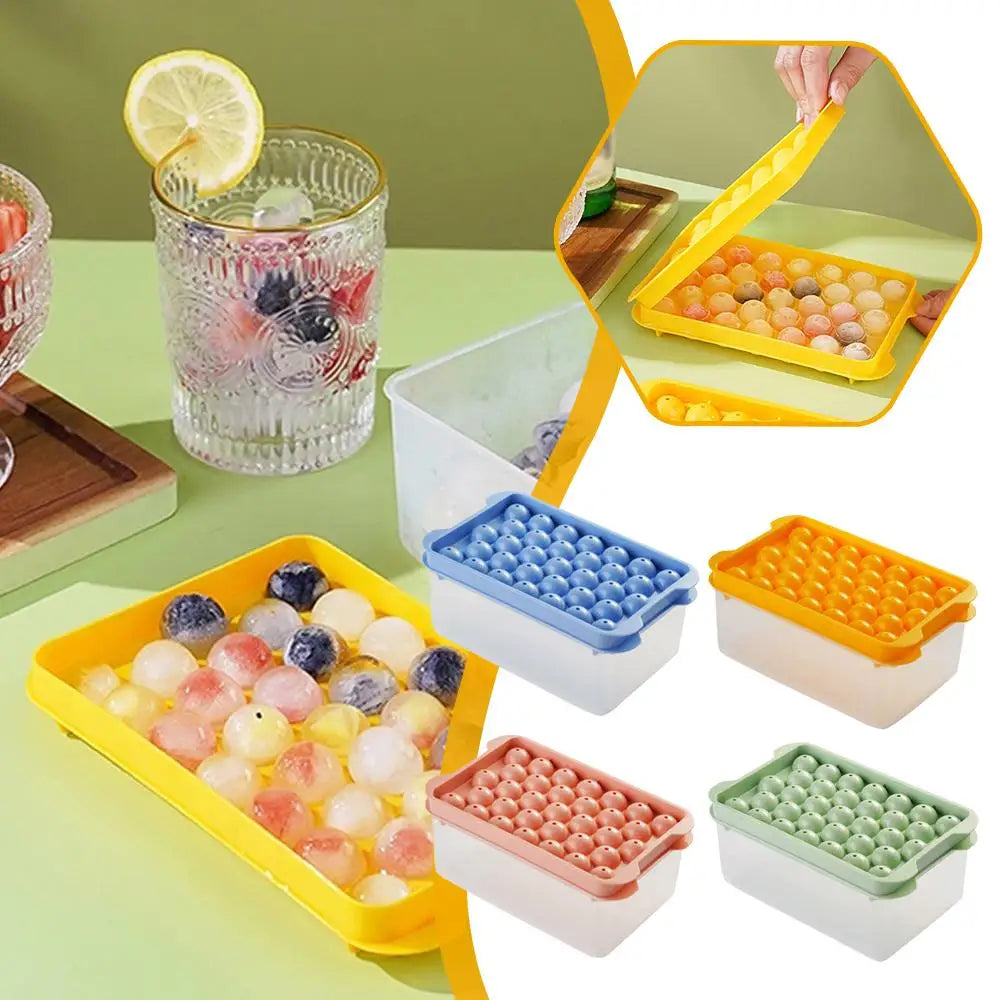 3PC/Set Food-Grade Plastic Ice Cube Mold Kit Home Use Ice Maker Storage Box for Creating Ice Blocks Kitchen Essential Peaceful Pleasures Health and Wellness