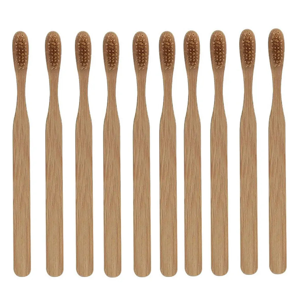 Bamboo Toothbrush Set | Soft Bristle, Eco-Friendly 1 or 10 Pack