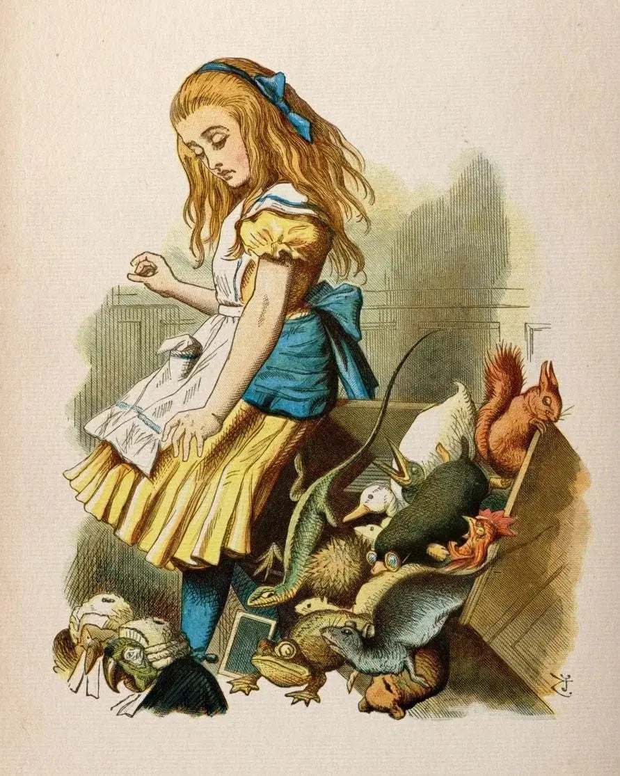 Wonderland Retro Fairy Tale Canvas Wall Art for Kids Room