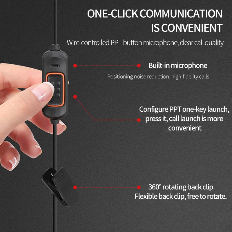 New Baofeng 780 Headset Mic earphone For BaoFeng UV-5R UV-5RH UV-21 PRO Quansheng UV-K6 Walkie Talkie Two Way Radio Accessories Peaceful Pleasures Health and Wellness