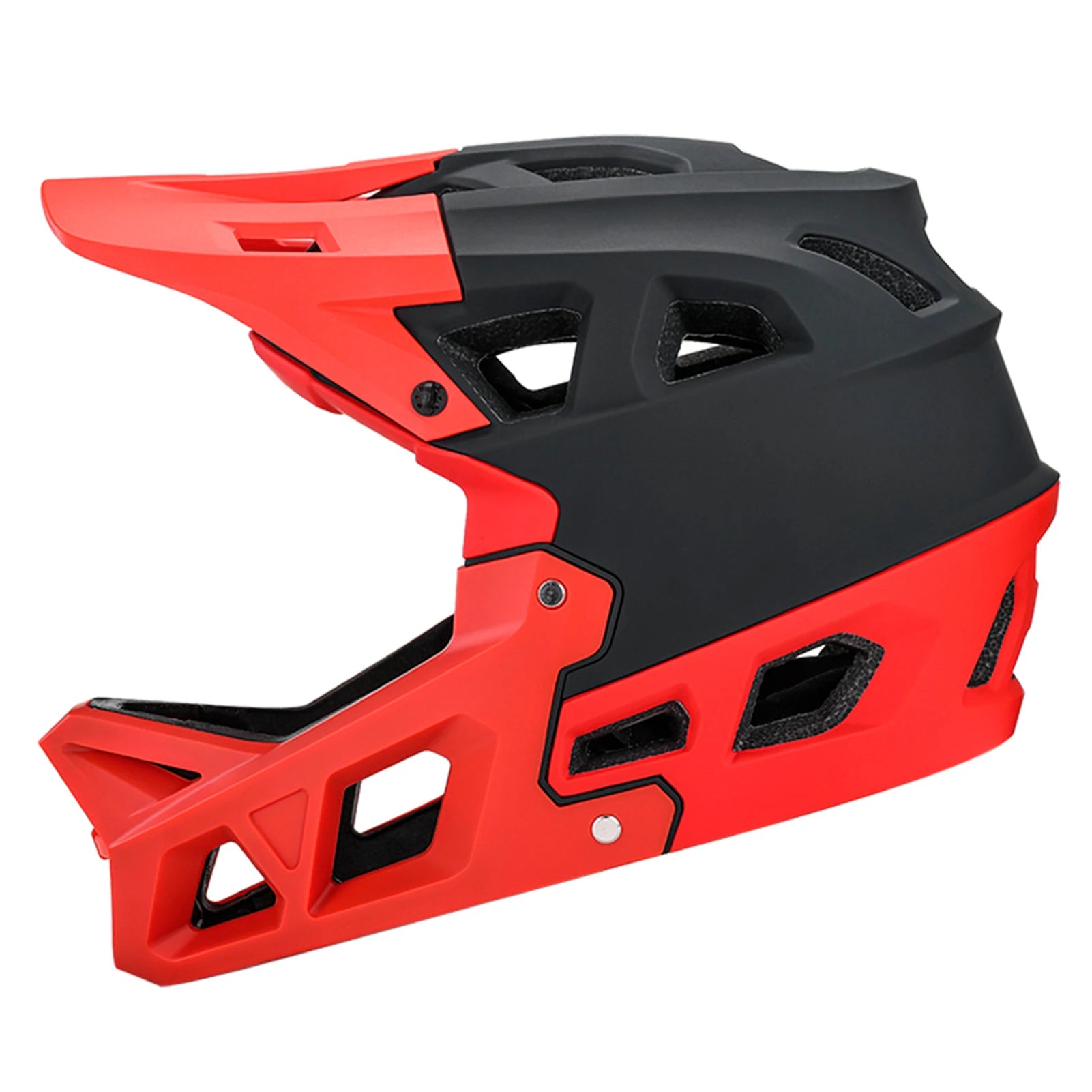 Full Face Mountain Bike Helmet Adult Racing Downhill MTB Helmet for Men/Women Adult Mountain Bike Helmet with Visor Peaceful Pleasures Health and Wellness Red and Black M