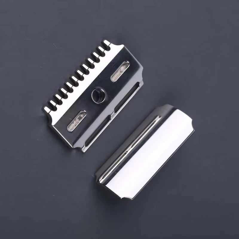 2026 Hot Sale Yaqi Vostok 90DC 316 Stainless Steel Polished Dual Comb Safety Razor Head with 0.9mm Blade Gap Peaceful Pleasures Health and Wellness