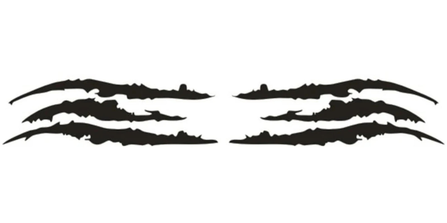 Car Sticker Reflective Monster Claw Scratch Stripe Marks Headlight Decal Auto Exterior Waterproof Vinyl Decal Car Accessories Peaceful Pleasures Health and Wellness Black-1 and Black-2