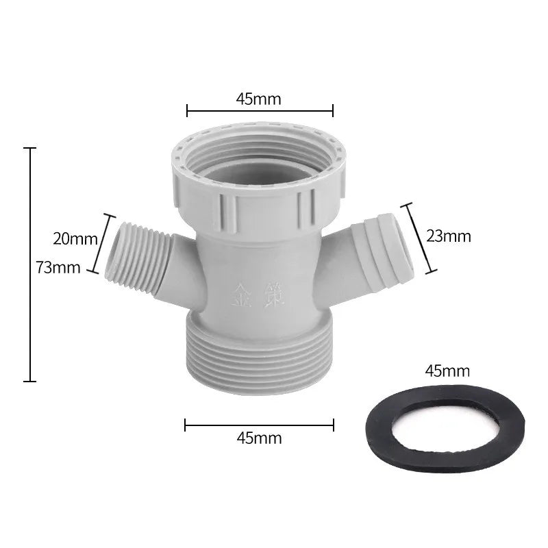 Y-Shape Sink Drain Adapter | Overflow Tube Hose Connector