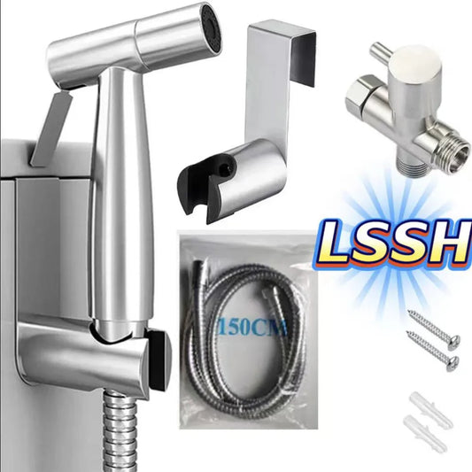 Handheld Bidet Sprayer Set – Stainless Steel Toilet Sprayer Kit Bidet Sprayer Kit Peaceful Pleasures Health and Wellness