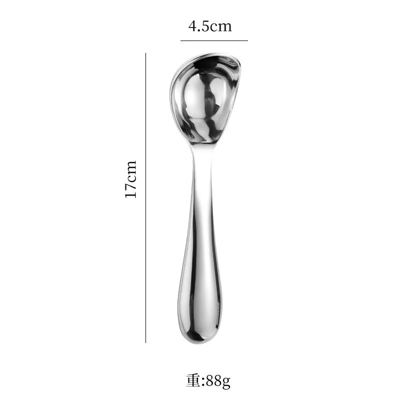 New 304 Stainless Steel Ice Cream Scoop Thickened Hollow Handle Fruit Scoops Household Ice Cream Scoop Practical Kitchen Tools Peaceful Pleasures Health and Wellness Silvery
