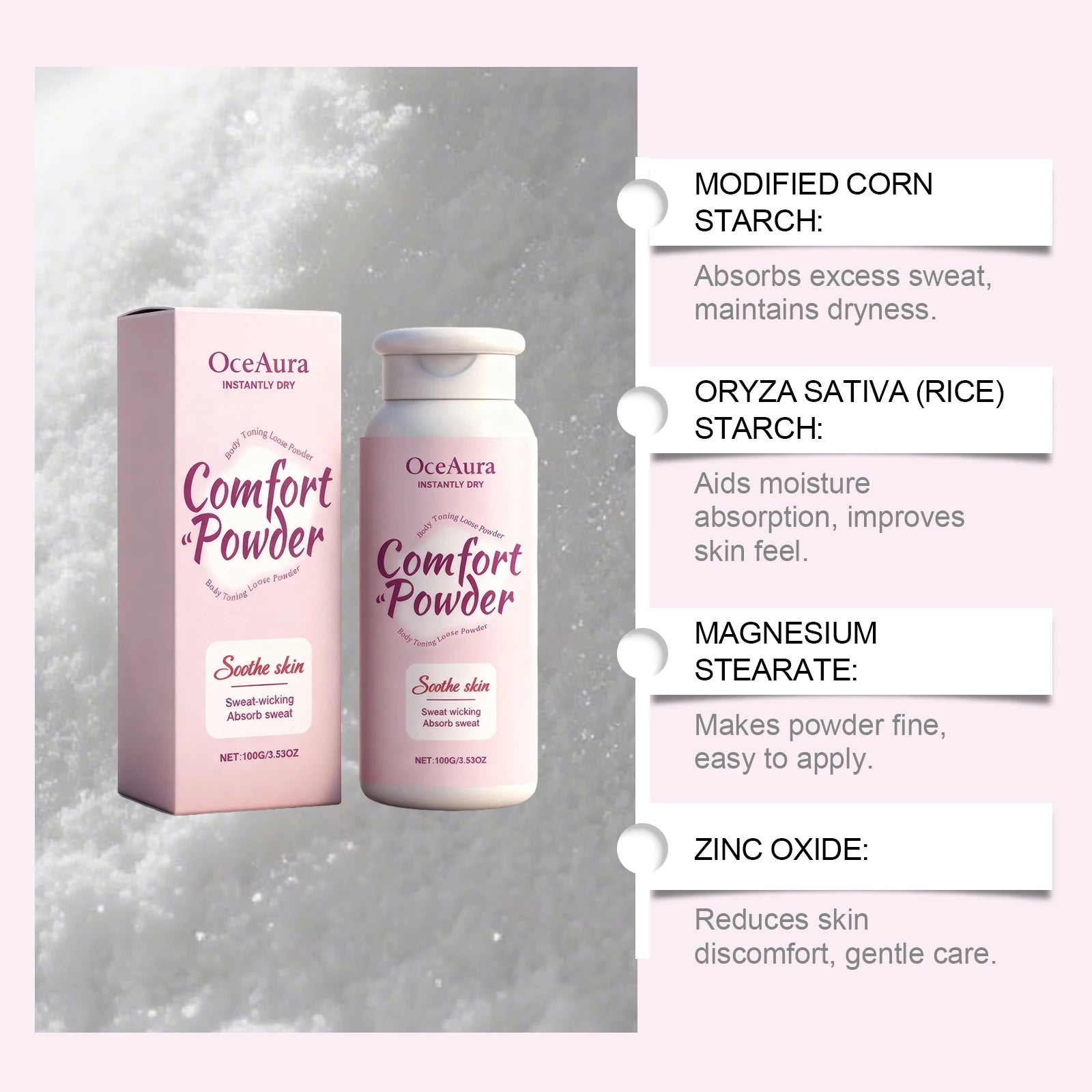 Talc-Free Body Powder – Anti-Chafe, Sweat Absorbing | Unisex Peaceful Pleasures Health and Wellness